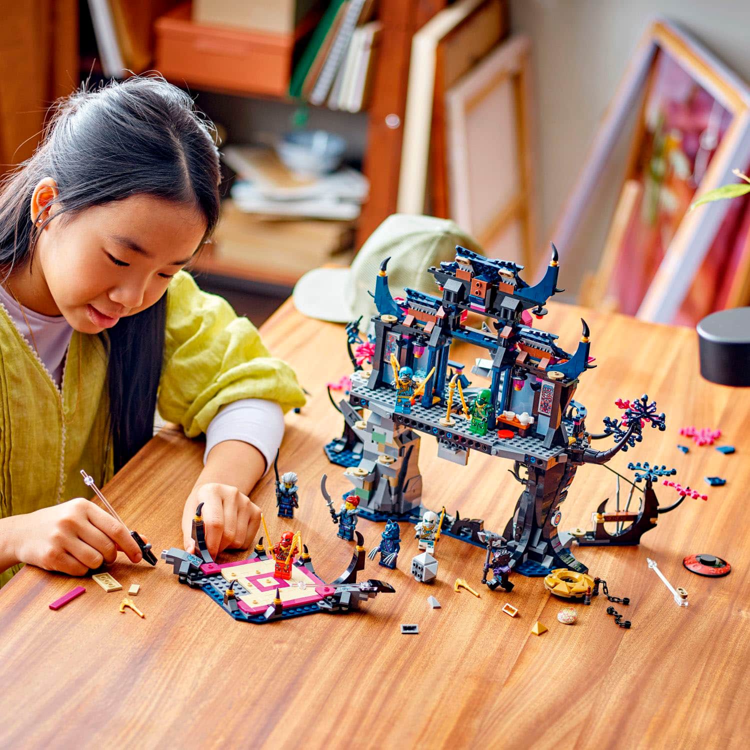 Alt View 12. LEGO - NINJAGO Wolf Mask Shadow Dojo Building Toy Set 71813.