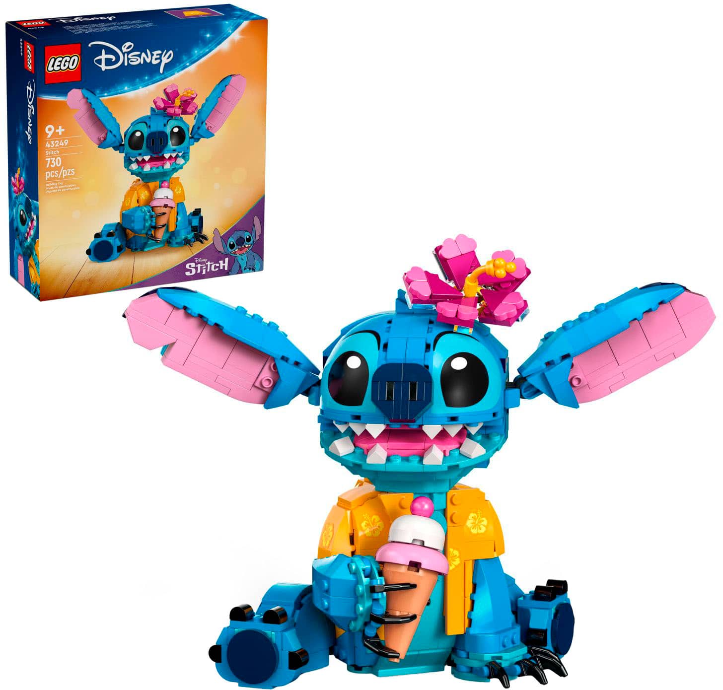 Front. LEGO - Disney Stitch Buildable Kids’ Toy Playset 43249.
