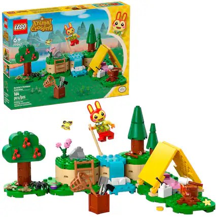 Front. LEGO - Animal Crossing Bunnie’s Outdoor Activities Video Game Toy 77047.