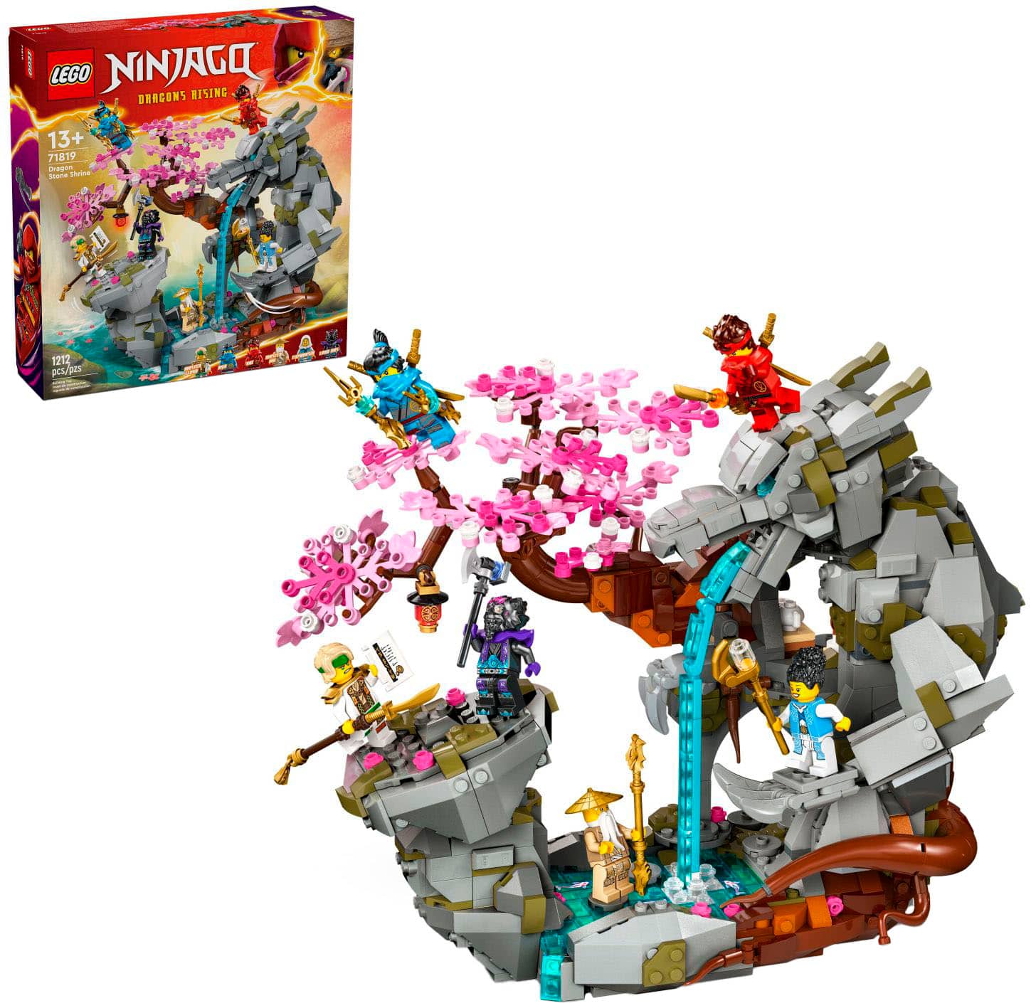 Front. LEGO - NINJAGO Dragon Stone Shrine Build and Display Ninja Toy 71819.