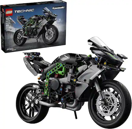 Front. LEGO - Technic Kawasaki Ninja H2R Motorcycle Toy, Kids Room Décor, 42170.