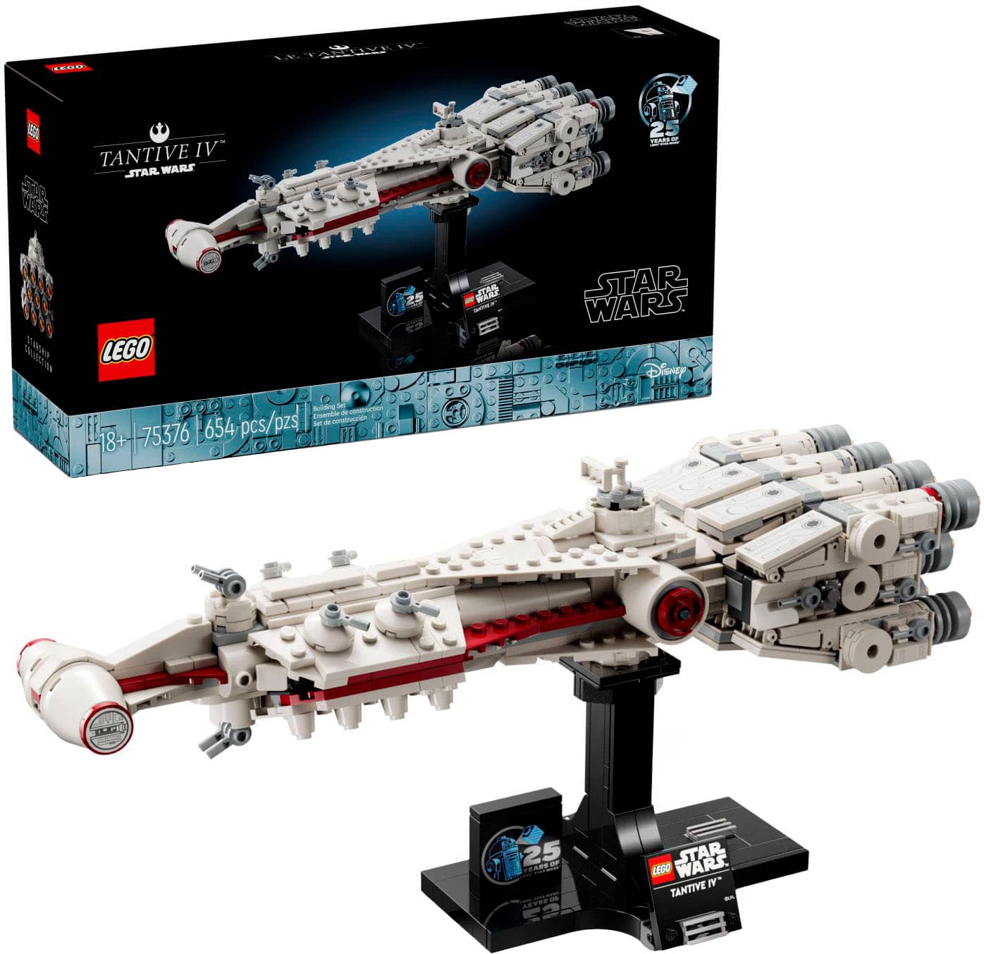 LEGO - Star Wars Tantive IV Build and Display Starship Vehicle Model 75376 - Multi - Front_Zoom
