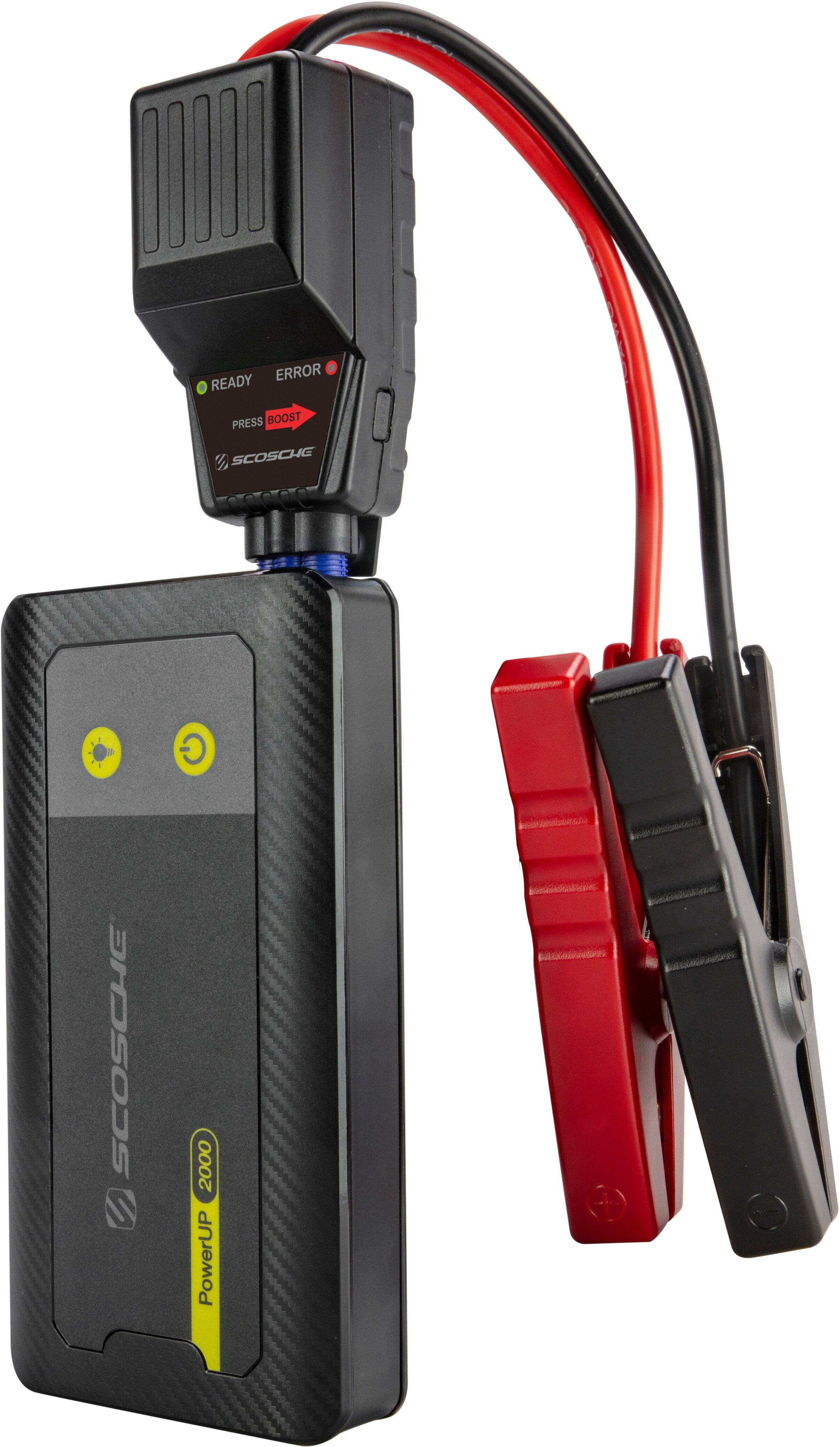 Alt View 2. Scosche - PowerUp 2000 Portable Car Jump Starter with USB Power Bank and LED Flashlight - Black.