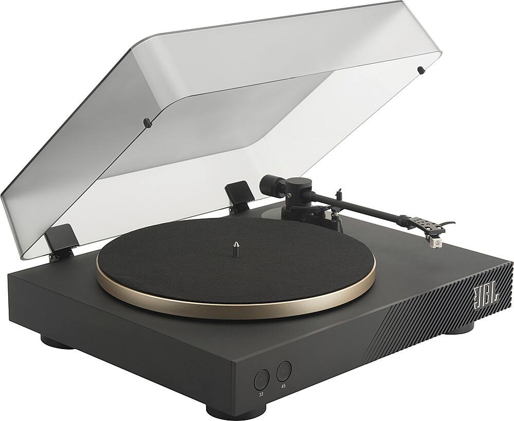 Angle. JBL - JBL Spinner BT Hi-Res Bluetooth Turntable - Black.