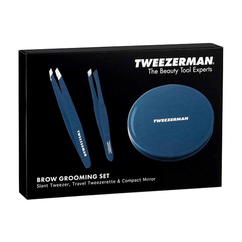 Left. Tweezerman - Brow & Grooming Set - Blue.