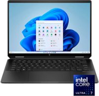HP - Spectre 2-in-1 14" 2.8K OLED Touch-Screen Laptop - Intel Core Ultra 7 - Intel Evo Edition - 16GB Memory - 1TB SSD - Nightfall Black - Front_Zoom