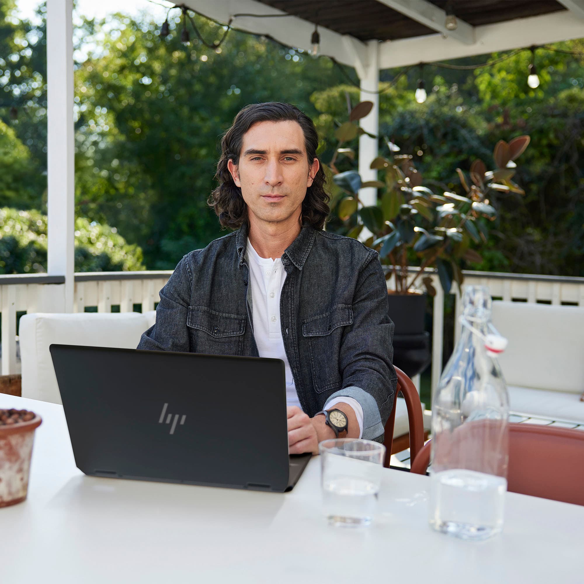 Alt View 12. HP - Spectre 2-in-1 14" 2.8K OLED Touch-Screen Laptop - Intel Core Ultra 7 - Intel Evo Edition - 16GB Memory - 1TB SSD - Nightfall Black.