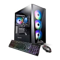 iBUYPOWER - SlateMR Gaming Desktop - Intel Core i7 13700F - 16GB DDR5 5200 RAM - RTX 4060Ti 8GB - 1TB NVMe SSD - Black - Front_Zoom