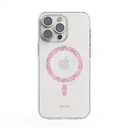 Bryten - MagFX Design Phone Case for iPhone 15 Pro Max Case - Silicone, Compatible with MagSafe - Yellowing Resistant, Shockproof - Pink Glitter