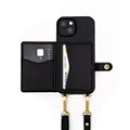Left Zoom. Bryten - Silverlake Vegan Leather Wallet Crossbody Case for Apple iPhone 15 - Black.