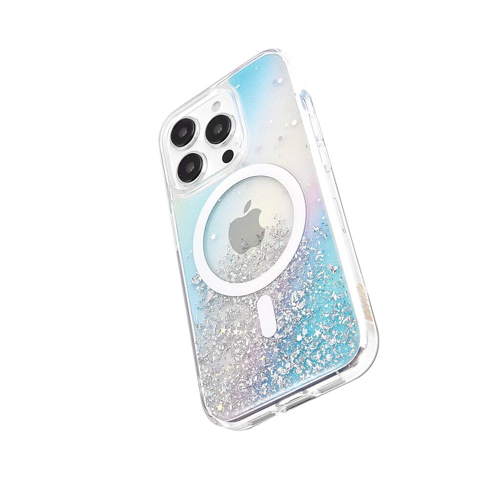 Angle. Bryten - Starburst iPhone 15 Pro Case - Design with Sparkle Glitter, Silicon, MagSafe Compatible, Shockproof - Unicorn.