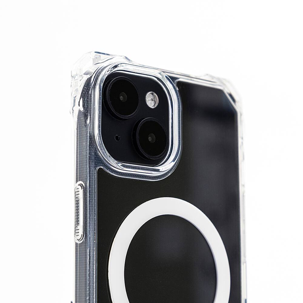 Angle. Bryten - Glacier 4-Way Carry Clear Case with MagSafe for Apple iPhone 15 - Clear.