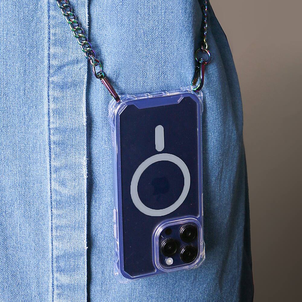 Alt View 2. Bryten - Glacier 4-Way Carry Clear Case with MagSafe for Apple iPhone 15 - Clear.