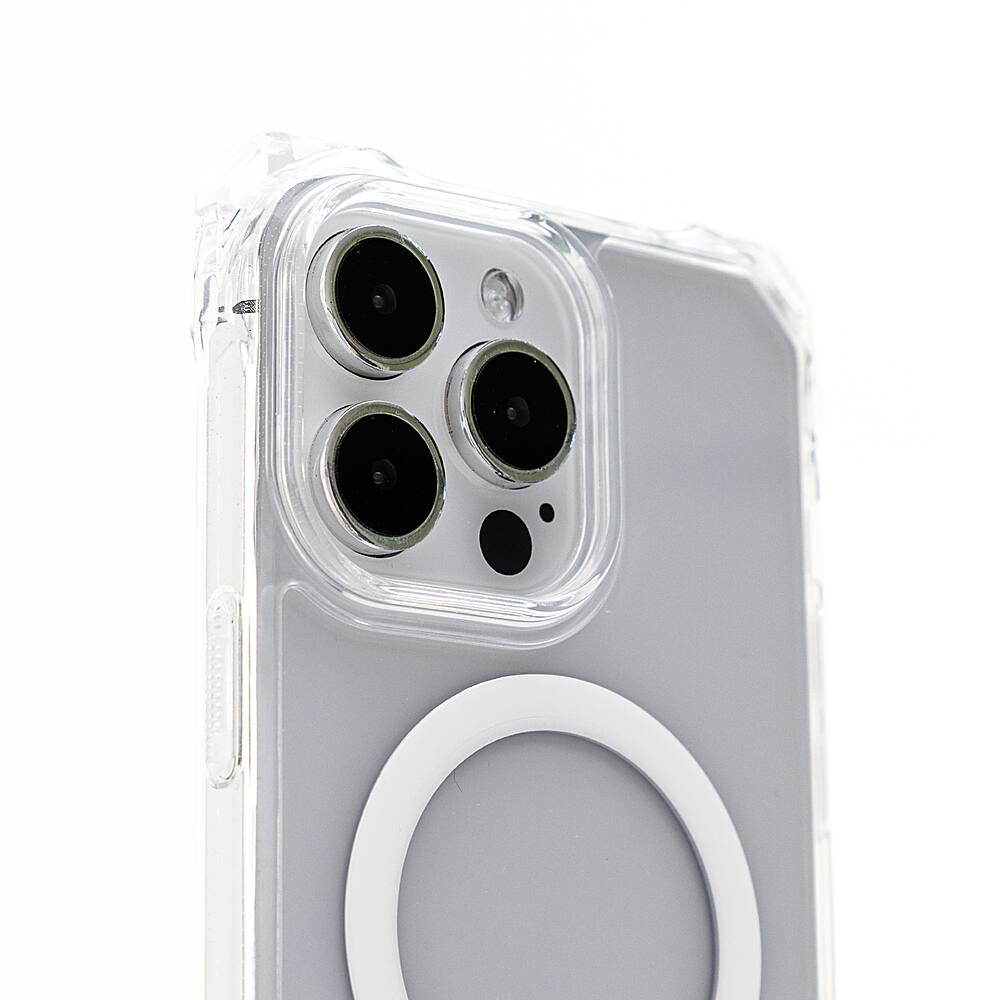 Angle. Bryten - Glacier 4-Way Carry Clear Case with MagSafe for Apple iPhone 15 Pro - Clear.