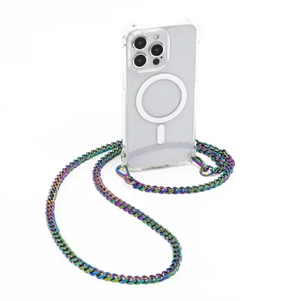 Front. Bryten - Glacier 4-Way Carry Clear Case with MagSafe for Apple iPhone 15 Pro - Clear.