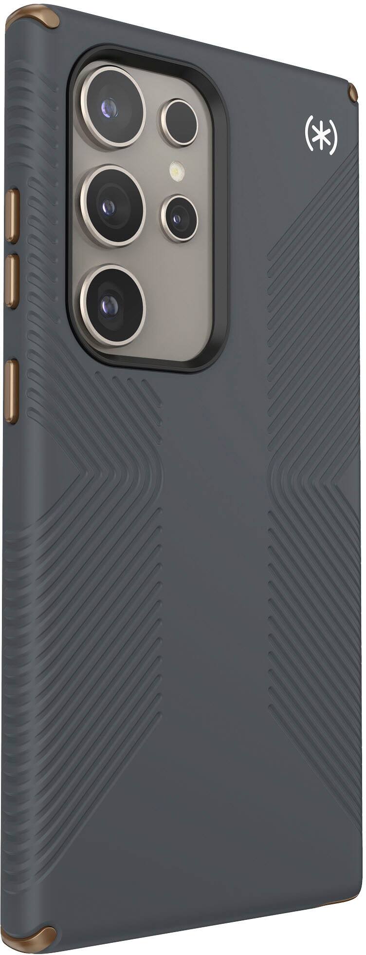 Alt View 1. Speck - Presidio2 Grip Case for Samsung Galaxy S24 Ultra - Charcoal Gray.