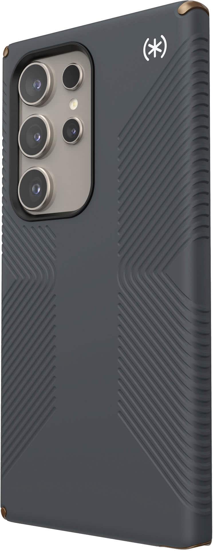 Left. Speck - Presidio2 Grip Case for Samsung Galaxy S24 Ultra - Charcoal Gray.