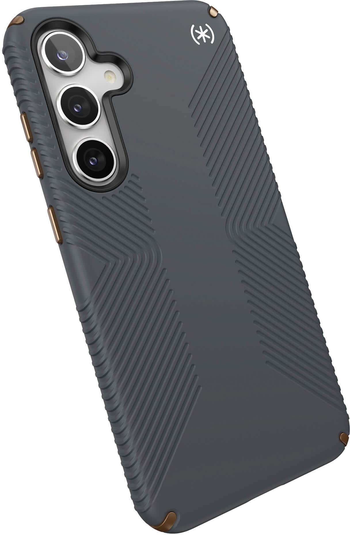 Alt View 3. Speck - Presidio2 Grip Case for Samsung Galaxy S24+ - Charcoal Gray.