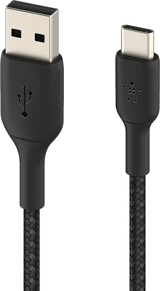 Alt View 1. Belkin - BoostCharge Braided USB-C to USB-A Cable 6.6ft - Black.