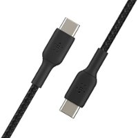 Belkin - BoostCharge Braided USB-C to USB-C Cable 3.3ft - Black - Angle_Zoom