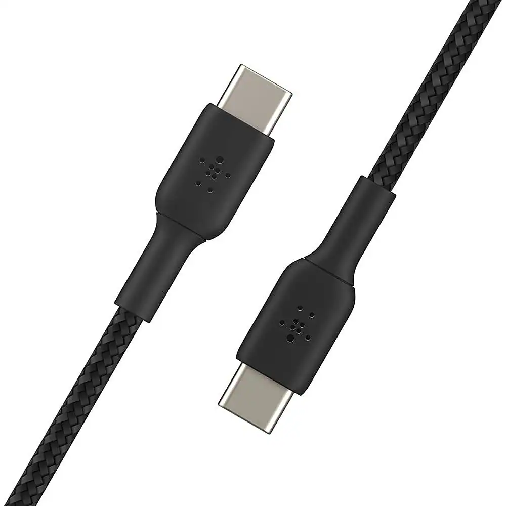 Belkin - BOOST↑CHARGE Braided USB-C to USB-C Cable 3.3ft for iPhone, Samsung, Google Pixel, iPad Pro, Nintendo Switch 2 & More - Black