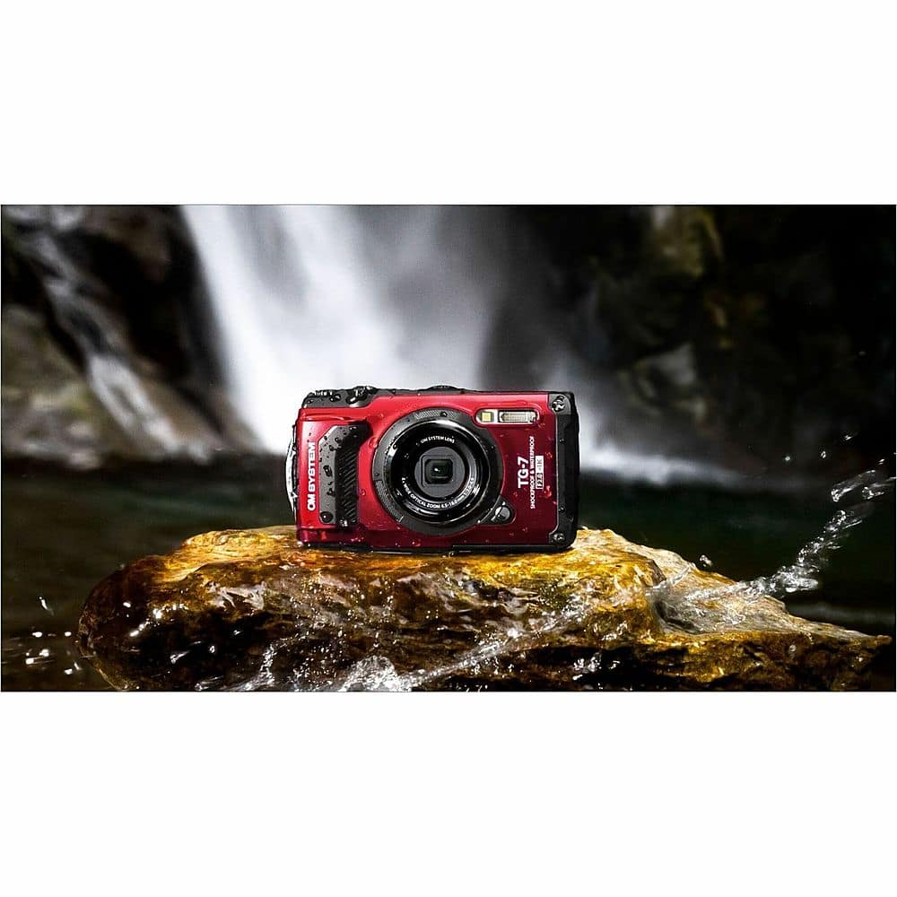 Alt View 21. Olympus - OM SYSTEM TG-7 4K Video 12 Megapixel Waterproof Digital Camera - Red.