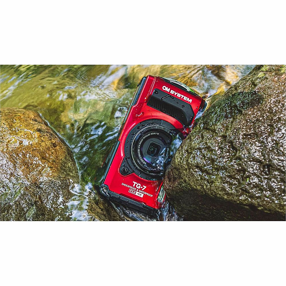 Olympus OM Red - Digital Buy 4K Camera Video Waterproof Best Megapixel V110030RU000 12 TG-7 SYSTEM