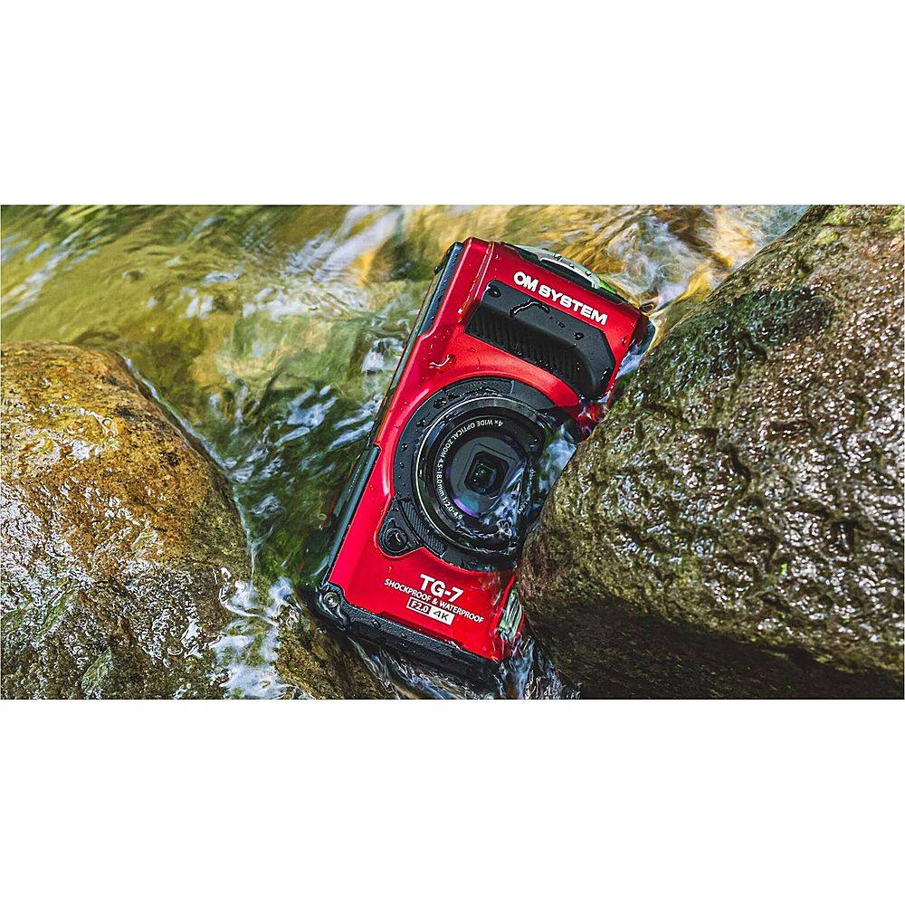 Alt View 31. Olympus - OM SYSTEM TG-7 4K Video 12 Megapixel Waterproof Digital Camera - Red.