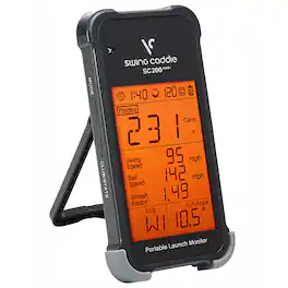 VoiceCaddie - Portable Golf Launch Monitor & Swing Analyzer, Real-Time Shot Data Tracking, Golf Swing Training for Indoor & Outdoor - Black
