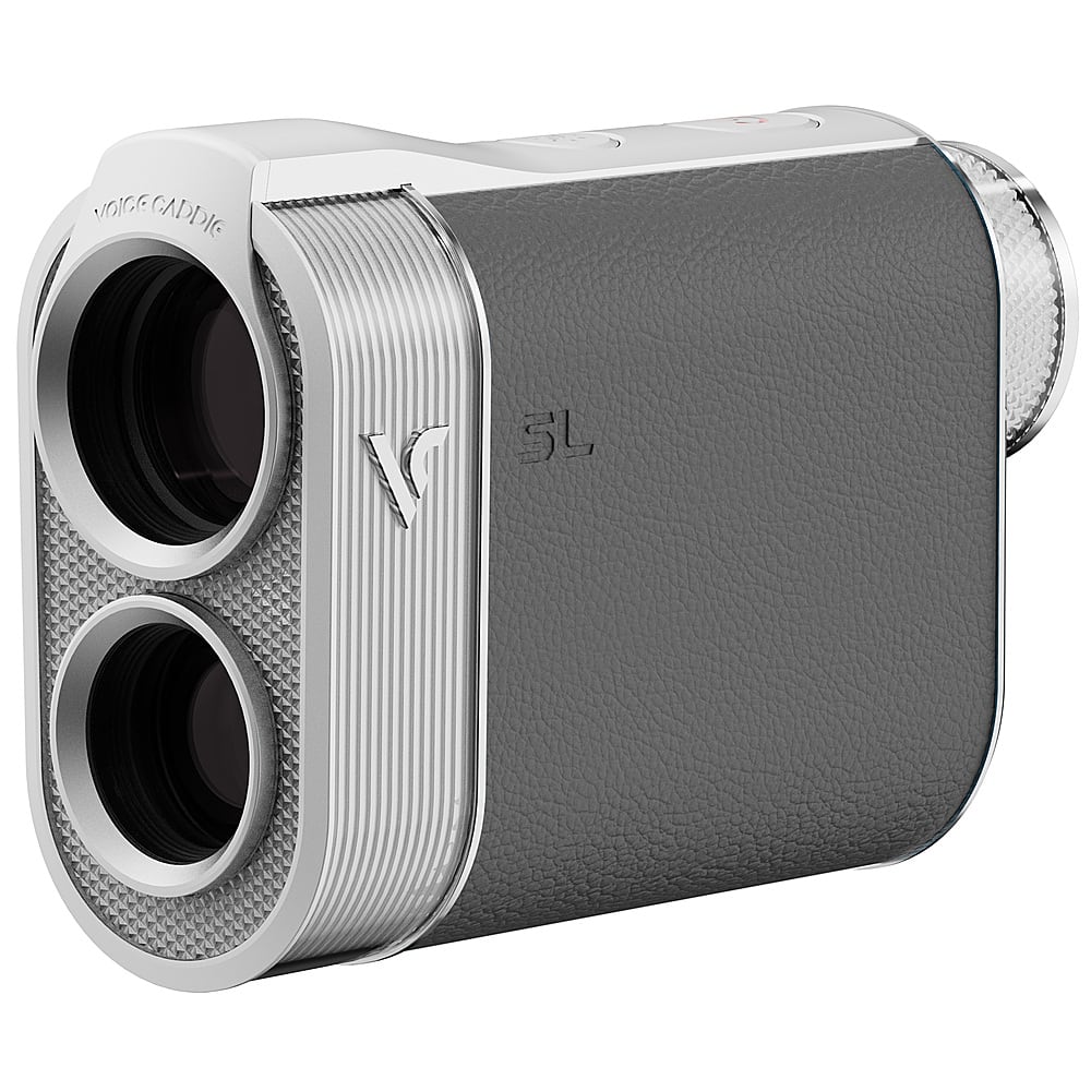 Left. VoiceCaddie - SL3 True Hybrid GPS and Laser Range Finder with Dual Color OLED, Course Layout Undulation, and Pin Tracer Technology - Black.