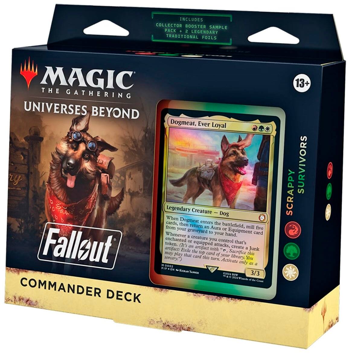 Left. Wizards of The Coast - Magic the Gathering: Fallout Commander Deck - Scrappy Survivors.