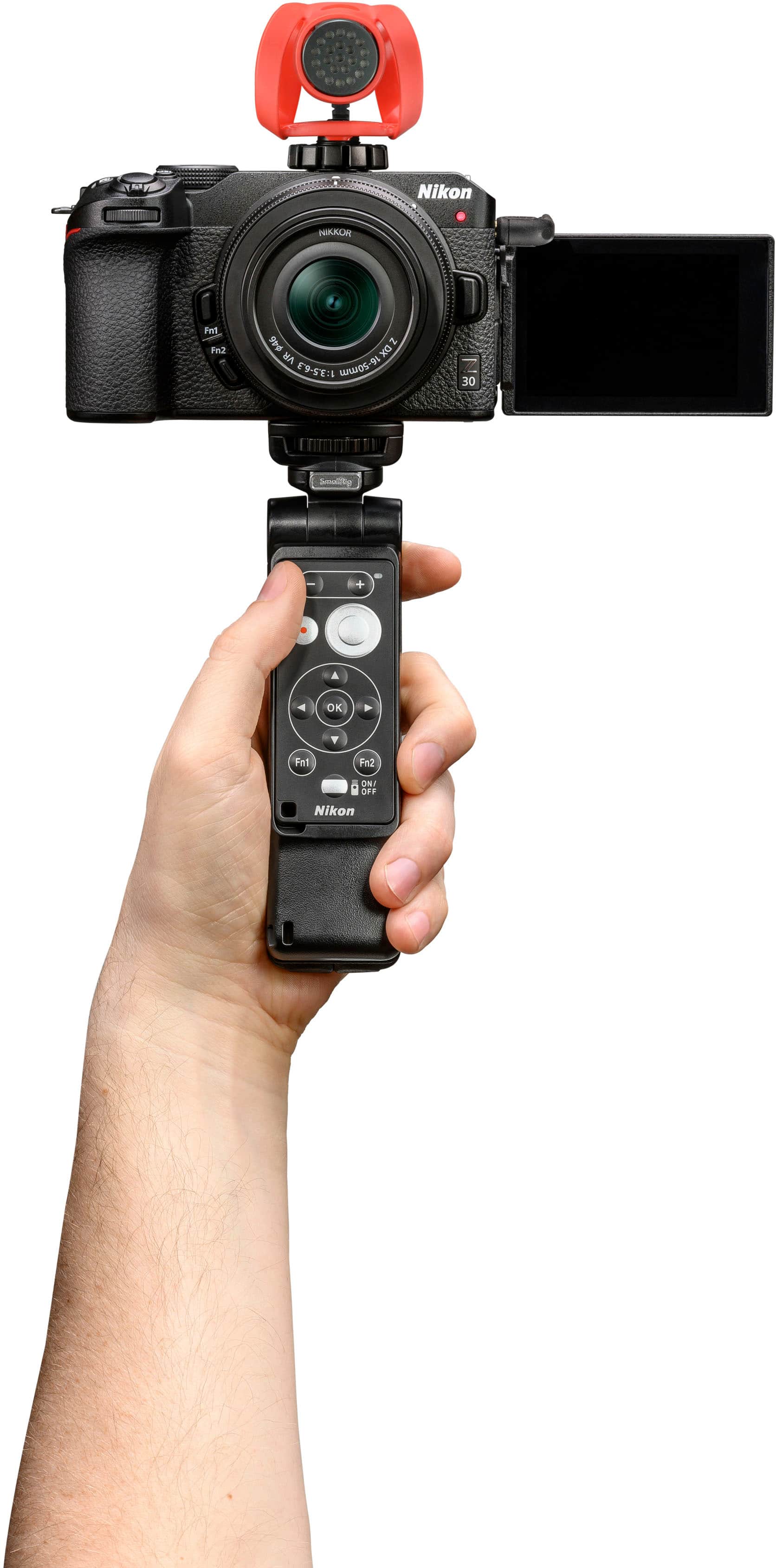 Alt View 2. Nikon - Z 30 Creator's Kit Mirrorless Camera with NIKKOR Z DX 16-50mm f/3.5-6.3 VR Lens Bundle.