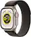 Front. Apple - Geek Squad Certified Refurbished Apple Watch Ultra (GPS + Cellular) 49mm Titanium Case with Black/Gray Trail Loop - S/M - Titanium.