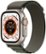 Front Zoom. Geek Squad Certified Refurbished Apple Watch Ultra (GPS + Cellular) 49mm Titanium Case with Green Alpine Loop - Medium - Titanium.