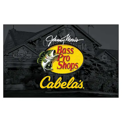 Front. Bass Pro Shops - Cabela's $25 Gift Card.