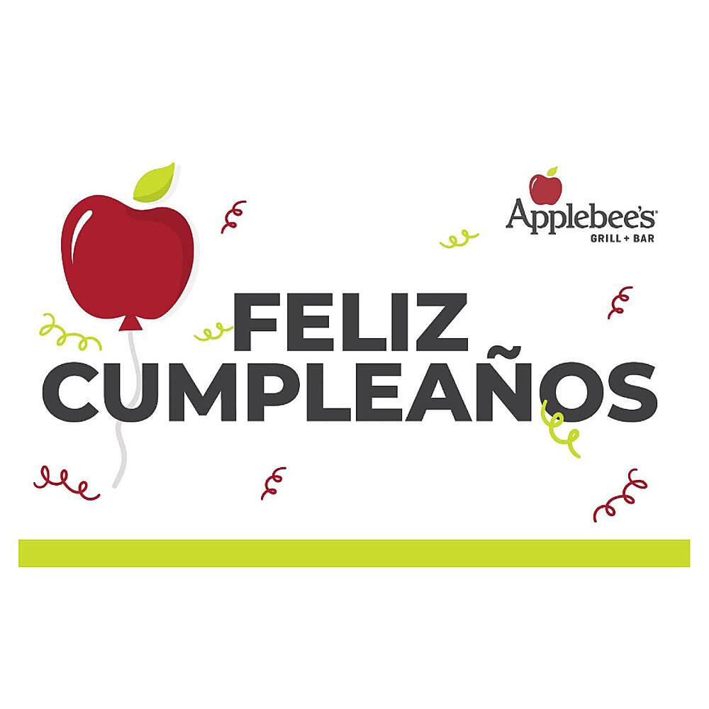 Front. Applebee's - $25 Feliz Cumpleanos Gift Card.