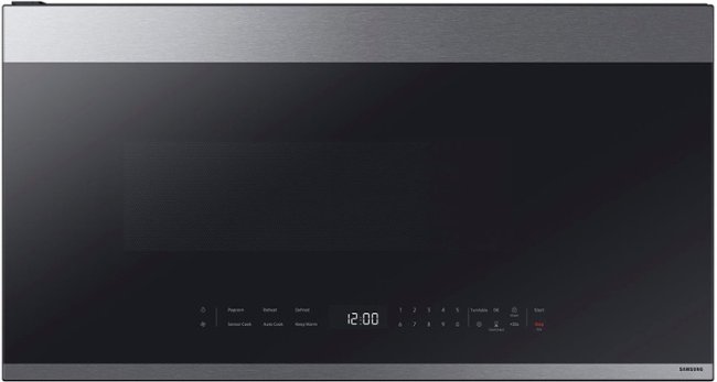 Samsung - Bespoke 2.1 Cu. Ft. Over-the-Range Microwave with Sensor Cooking and Edge to Edge Glass Display - Stainless Steel_0