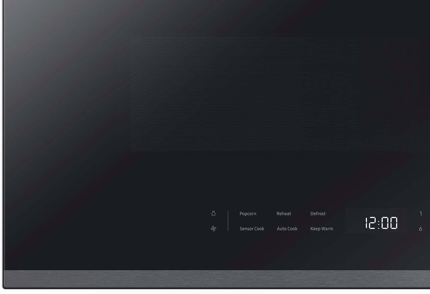 Alt View 17. Samsung - Bespoke 2.1 Cu. Ft. Over-the-Range Microwave with Sensor Cooking and Edge to Edge Glass Display - Stainless Steel.