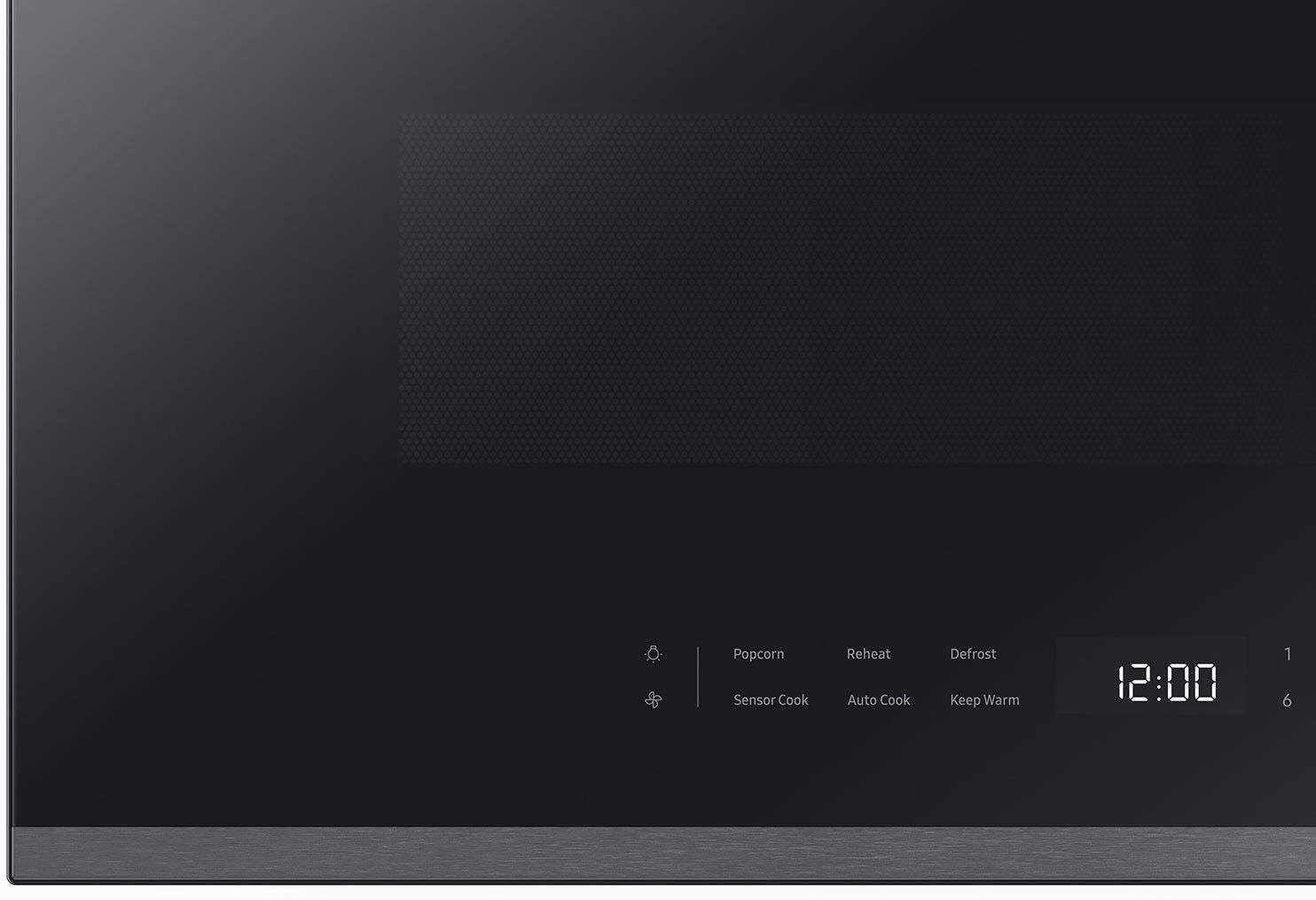 Alt View 17. Samsung - Bespoke 2.1 Cu. Ft. Over-the-Range Microwave with Sensor Cooking and Edge to Edge Glass Display - Stainless Steel.