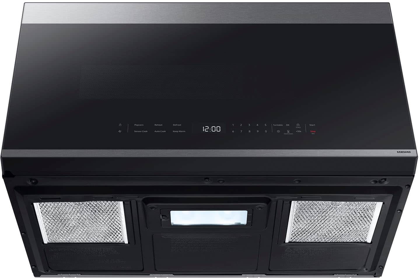 Alt View 18. Samsung - Bespoke 2.1 Cu. Ft. Over-the-Range Microwave with Sensor Cooking and Edge to Edge Glass Display - Stainless Steel.