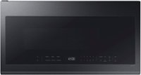 Samsung - 2.1 Cu. Ft. Over-the-Range Microwave with Sensor Cooking and Wi-Fi Connectivity - Matte Black Steel - Front_Zoom