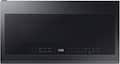Samsung - 2.1 Cu. Ft. Over-the-Range Microwave with Sensor Cooking and Wi-Fi Connectivity - Matte Black Steel
