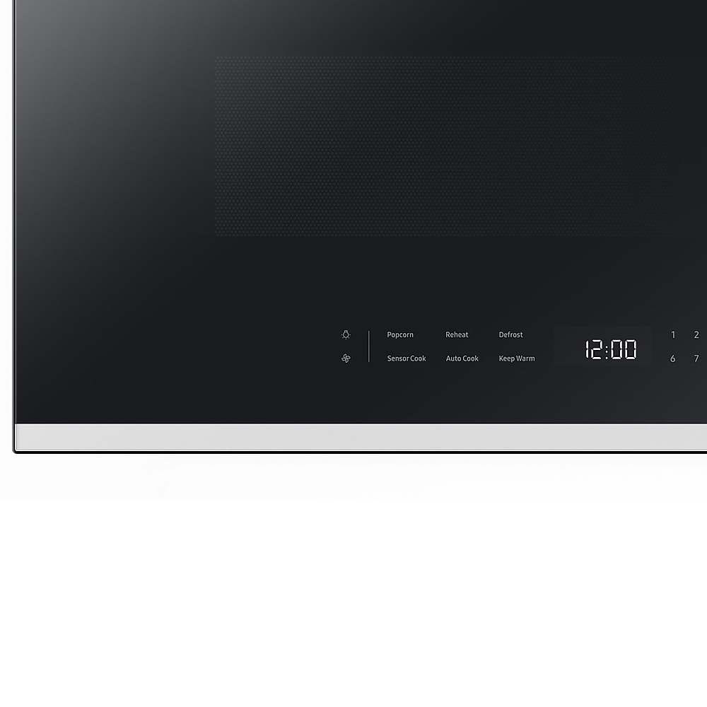 Alt View 16. Samsung - Bespoke 2.1 Cu. Ft. Over-the-Range Microwave with Sensor Cooking and Edge to Edge Glass Display - White Glass.
