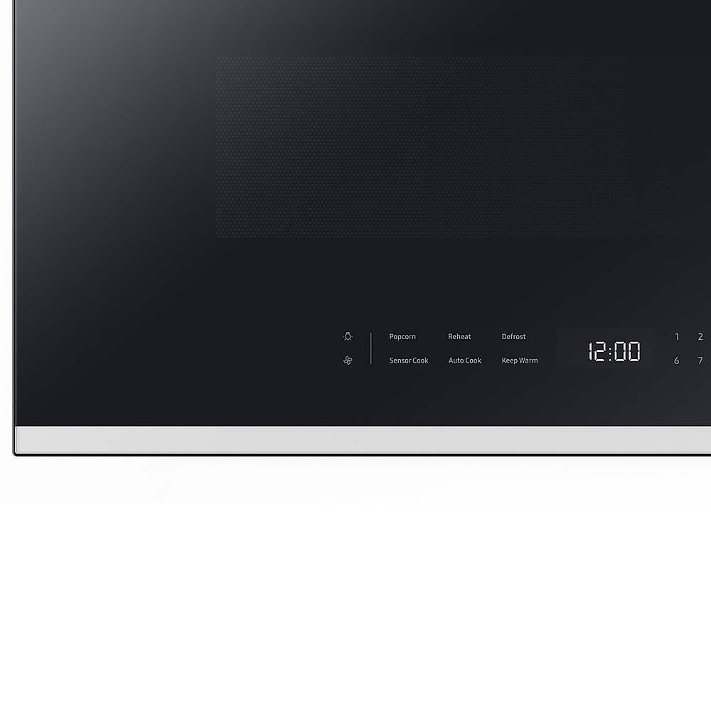 Alt View 16. Samsung - Bespoke 2.1 Cu. Ft. Over-the-Range Microwave with Sensor Cooking and Edge to Edge Glass Display - White Glass.