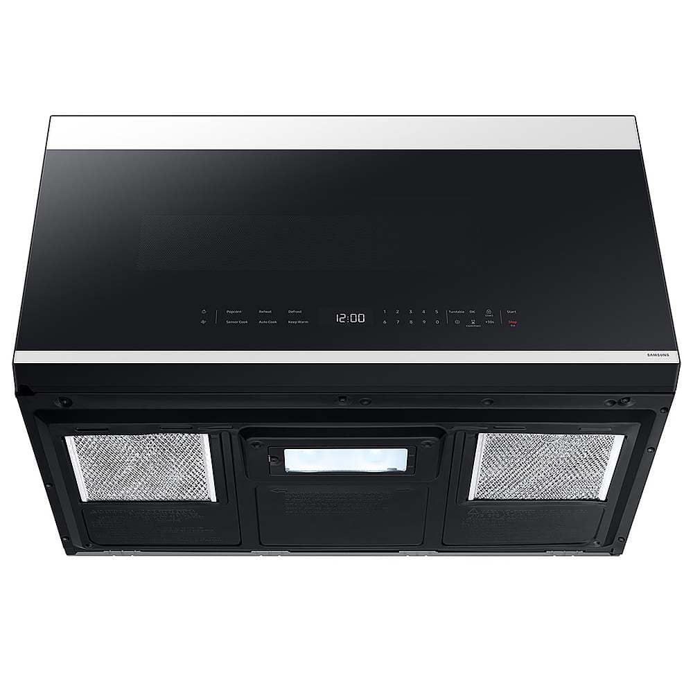 Alt View 17. Samsung - Bespoke 2.1 Cu. Ft. Over-the-Range Microwave with Sensor Cooking and Edge to Edge Glass Display - White Glass.