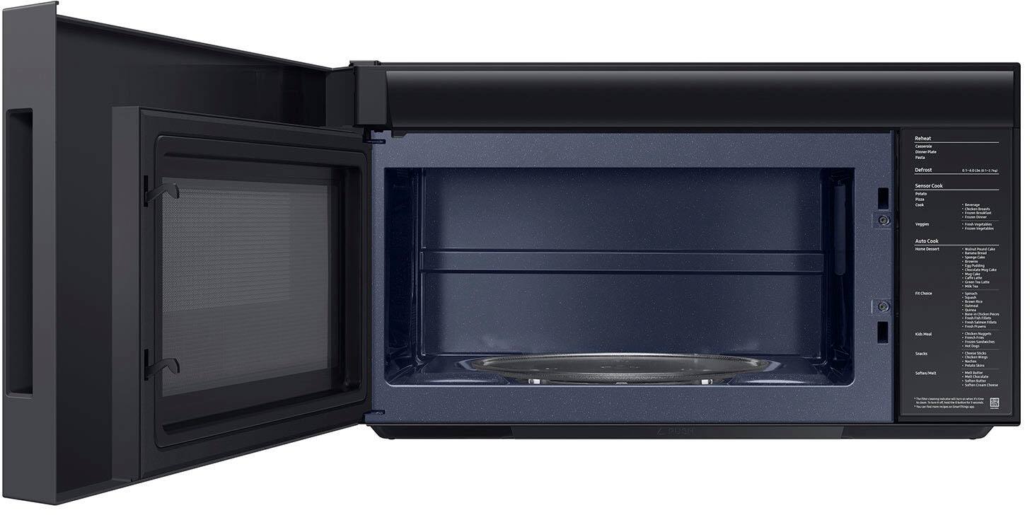 Alt View 15. Samsung - Bespoke 2.1 Cu. Ft. Over-the-Range Microwave with Sensor Cooking and Auto Dimming Glass Touch Controls - White Glass.