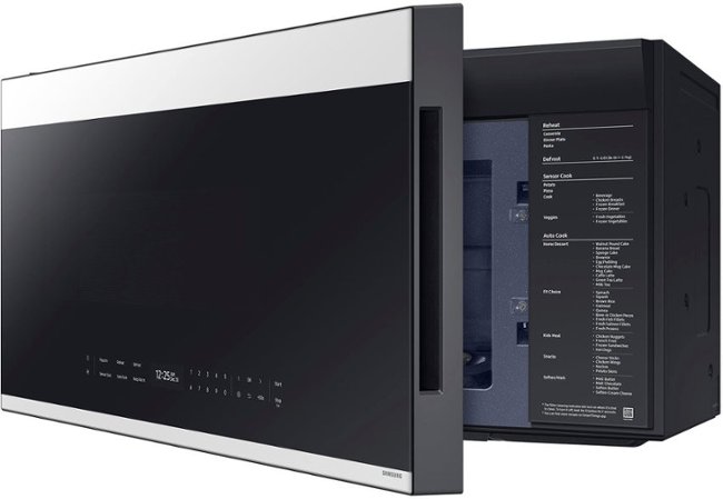 Samsung - Bespoke 2.1 Cu. Ft. Over-the-Range Microwave with Sensor Cooking and Auto Dimming Glass Touch Controls - White Glass_3