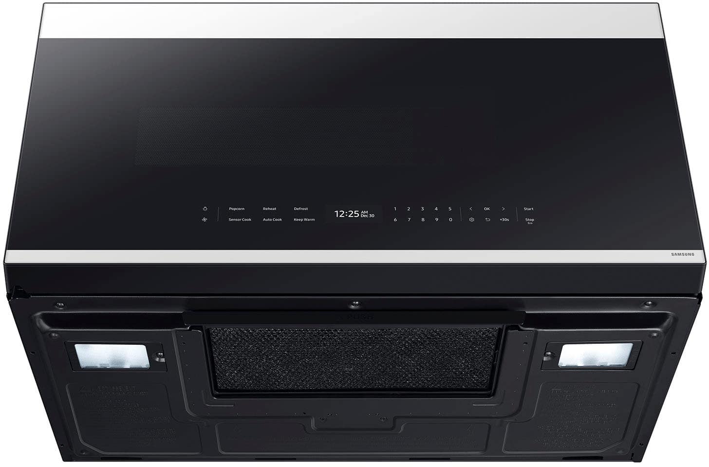 Alt View 17. Samsung - Bespoke 2.1 Cu. Ft. Over-the-Range Microwave with Sensor Cooking and Auto Dimming Glass Touch Controls - White Glass.