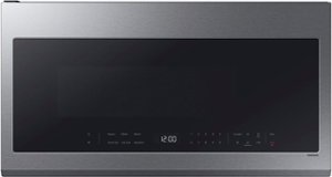 Samsung - 2.1 Cu. Ft. Over-the-Range Microwave with Sensor Cooking and Wi-Fi Connectivity - Stainless Steel - Front_Zoom