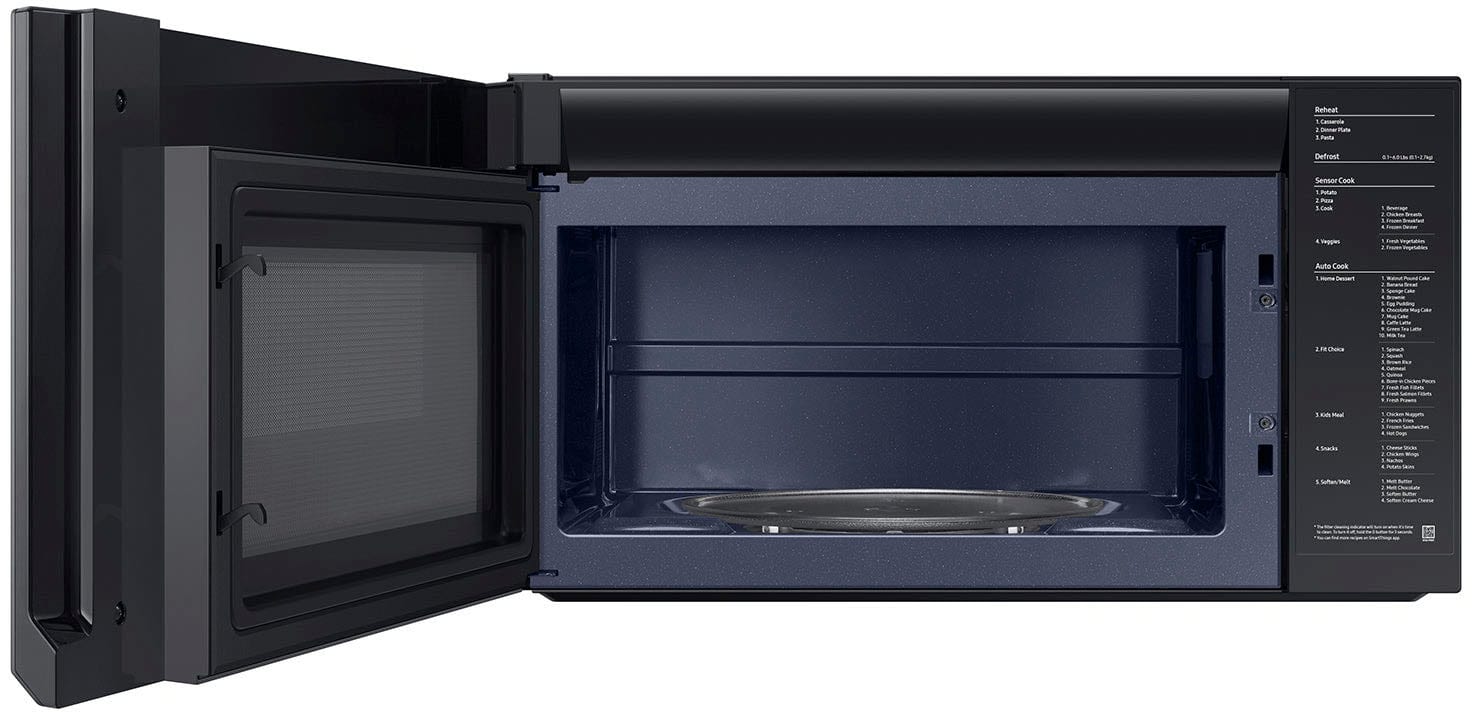 Alt View 12. Samsung - 2.1 Cu. Ft. Over-the-Range Microwave with Sensor Cooking and Wi-Fi Connectivity - Stainless Steel.